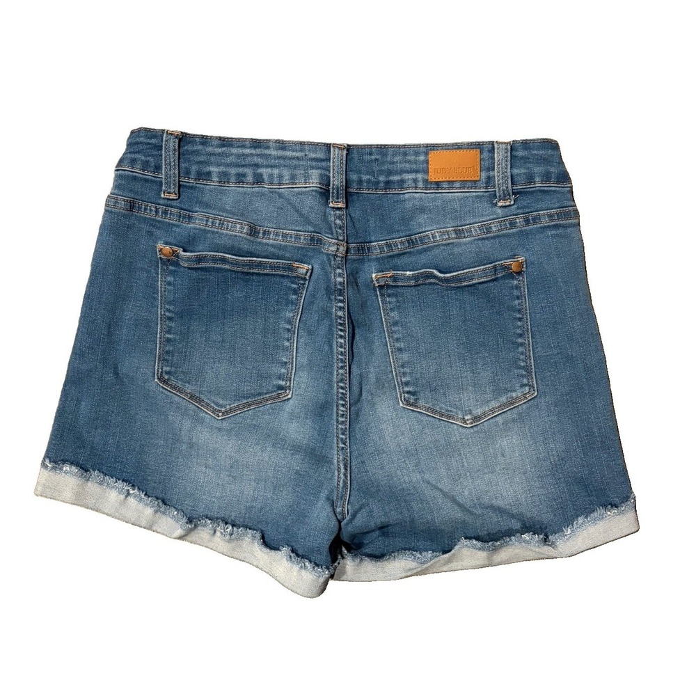 Judy Blue Stretch Denim Jean Shorts Women's XL Cuffed Hem Style JB150038 - Picture 4 of 6